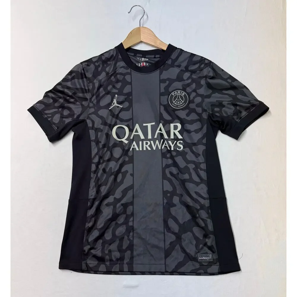 JORDAN PARIS SAINT GERMAIN THIRD JERSEY 23/24 BLACK/GRAY Mens M 🚨looks small